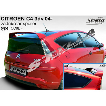 Citroen C4 3D 2004+ zadní spoiler (EU homologace)