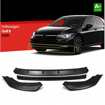 Spoiler pod přední nárazník VW GOLF VIII 2020+ černý lesklý Spoiler pod přední nárazník VW GOLF VIII 2020+ černý lesklý