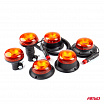 Výstražná blikající lampa mini maják 18 LED šrouby nízká R65 R10 12V 24V W213bl