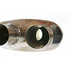 Středový tlumič 57-51mm TurboWorks LT 304SS 355mm