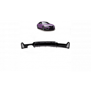 Difuzor BMW 4 F32 F33 F36 Zadní Lesklá Černá