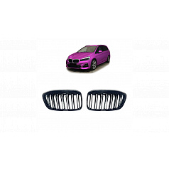 Mřížka BMW 2 F45 F46 Facelift dvojité žebrování Lesklá černá