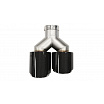 Koncovka Tlumiče 89mmx2 vstup 57mm Pravá Carbon Gloss