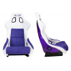 Sportovní křeslo SLIDE KS2 Premium Bílá Fialová Velur & Fialový Třpyt