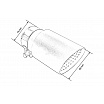 Koncovka tlumiče 89mm vstup 70mm Kartáčovaná
