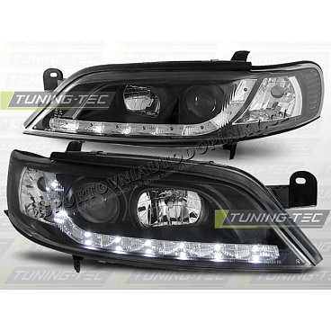 OPEL VECTRA B 1995-98 PŘEDNÍ ČÍRÁ SVĚTLA DAYLIGHT LED BLACK OPEL VECTRA B 1995-98 PŘEDNÍ ČÍRÁ SVĚTLA DAYLIGHT LED BLACK