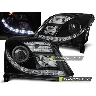 OPEL VECTRA C 04.2002-08.2005 PŘEDNÍ ČÍRÁ SVĚTLA DAYLIGHT LED BLACK OPEL VECTRA C 04.2002-08.2005 PŘEDNÍ ČÍRÁ SVĚTLA DAYLIGHT LED BLACK