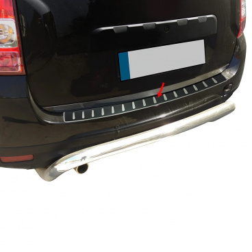 Nerez + karbon folie kryt zadního narazníku Dacia Duster 2010-18 Nerez + karbon folie kryt zadního narazníku Dacia Duster 2010-18