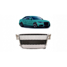 Gril Audi A4 B8 Chrom & Lesklá Černá