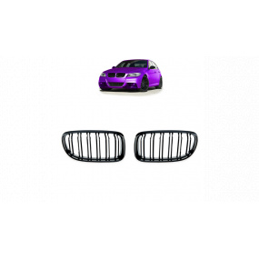 Mřížka BMW 3 E90 E91 Facelift dvojité žebrování Lesklá černá