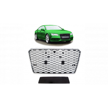 Gril Audi A7 C7 Chrom & Lesklá Černá