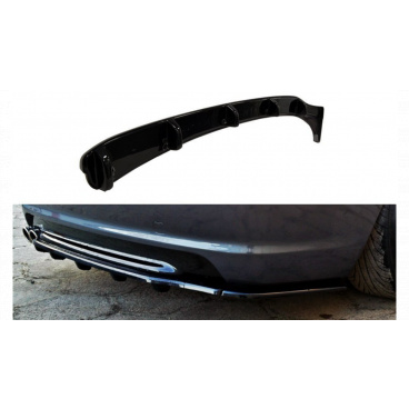 Splitter BMW 3 E46 M-Pack Zadní Středový s Difuzorem Lesklá Černá