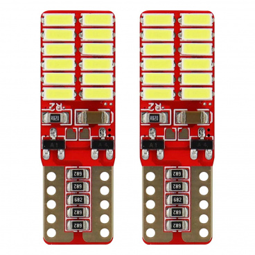 Žárovky 24 SMD LED T10 (W5W) 12V bílá CAN-BUS III - 2 ks