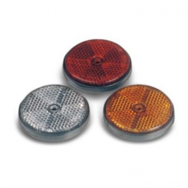 Odrazka kulatá s dírou bílá 61 mm Odrazka kulatá s dírou bílá 61 mm