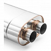 Středový sportovní nerez výfuk RM-MOTORS  DUAL 63 mm / 400 mm