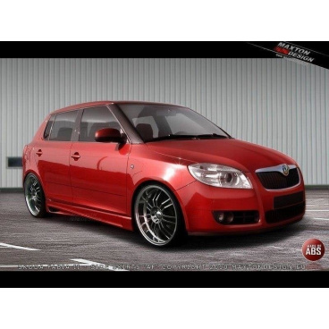 Boční prahy pro Škoda Fabia Mk2, Maxton Design (plast ABS bez povrchové úpravy) Boční prahy pro Škoda Fabia Mk2, Maxton Design (plast ABS bez povrchové úpravy)
