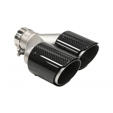 Koncovka Tlumiče 101mmx2 vstup 63mm Pravá Carbon Gloss