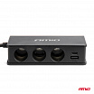 Rozdělovač zásuvky zapalovače s nabíječkou 3xUSB-A USB-C QC 3.0 PD 3.0. 148W