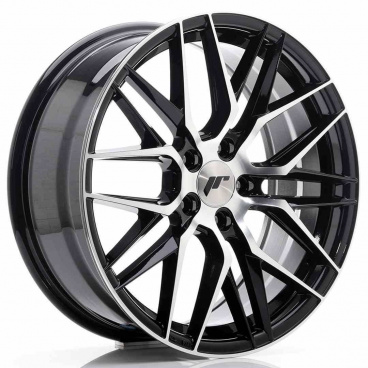 JR Wheels JR28 18x7,5 ET40 5x112 Lesklá černá s opracovaným čelem