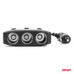 Rozdělovač zásuvky zapalovače s nabíječkou 2x USB-A ON/OFF LED 12V 24V 100W 70cm AMIO-04363