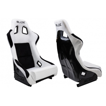 Sportovní křeslo SLIDE KS2 Premium Bílá & Černá Velur Carbon Glitter Sportovní křeslo SLIDE KS2 Premium Bílá & Černá Velur Carbon Glitter