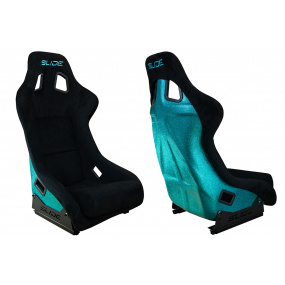 Sportovní skořepina SLIDE KS2 Premium Černý Velur Tyrkysový Třpyt