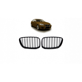 Gril BMW 5 F07 dvojité žebrování Matná černá