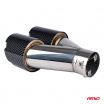 Nerez koncovka výfuku dual 2x89 mm v imitaci karbonu pravá