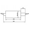 Koncový tlumič 81x145mm vstup 63,5mm