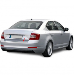 Nerez leštěný ochranný panel zadního nárazníku Omtec Škoda Fabia III HTB