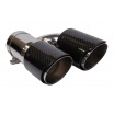 Koncovka tlumiče 89mmx2 vstup 70mm Carbon Gloss Sada