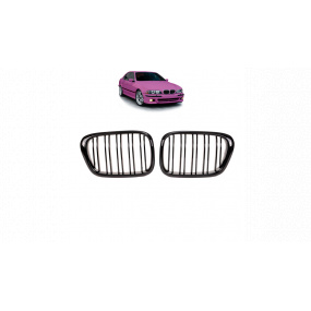 Gril BMW 5 E39 dvojité žebrování Lesklá černá