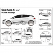 Ochranné boční lišty na dveře, Opel Astra K, 2015+