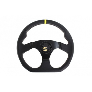 Sportovní volant SLIDE černý kožený 350 mm Sportovní volant SLIDE černý kožený 350 mm