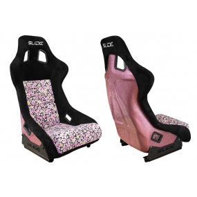 Sportovní skořepina SLIDE KS2 Premium Black & Flowers Velur Light Pink Glitter Sportovní skořepina SLIDE KS2 Premium Black & Flowers Velur Light Pink Glitter