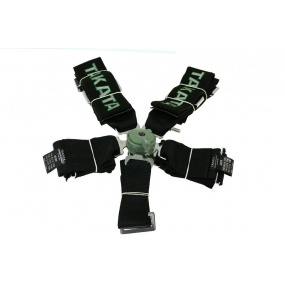 5-bodový bezpečnostní pás CAM LOCK 75 mm černý s logem Takata