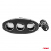 Rozdělovač zásuvky zapalovače s nabíječkou 2x USB-A ON/OFF 12V 24V 100W 70cm AMIO-04362
