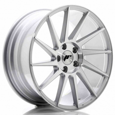 JR Wheels JR22 18x8,5 ET40 5x112 Stříbrná Leštěná Čelní Strana