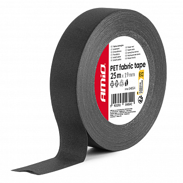 Izolační páska PET textilní plátěná hladká 25m x 19mm x 0.14mm Izolační páska PET textilní plátěná hladká 25m x 19mm x 0.14mm