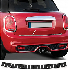Nerez - karbon kryt horní hrany zadního nárazníku Mini Cooper F56, F60 2014-2023