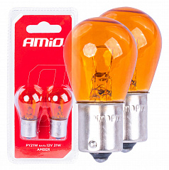 Halogenové žárovky PY21W BA15S 12V ORANŽOVÉ 2 ks. blistr