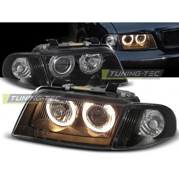 Audi A4 11.94-12.98 přední čirá světla Angel Eyes black Audi A4 11.94-12.98 přední čirá světla Angel Eyes black