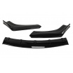 Univerzální splitter předního nárazníku (3-dílný) Lesklá černá