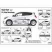 Ochranné boční lišty na dveře, Opel Karl, 2015+, 5 dveřové