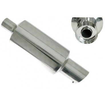 Sportovní výfuk TurboWorks 76/100 mm  dlouhá kulatá koncovka se silencerem 