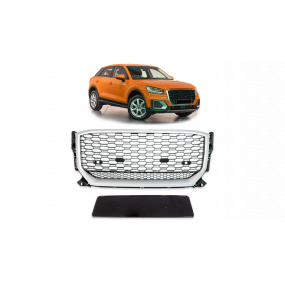 Gril Audi Q2 Stříbrný & Lesklá Černá Gril Audi Q2 Stříbrný & Lesklá Černá