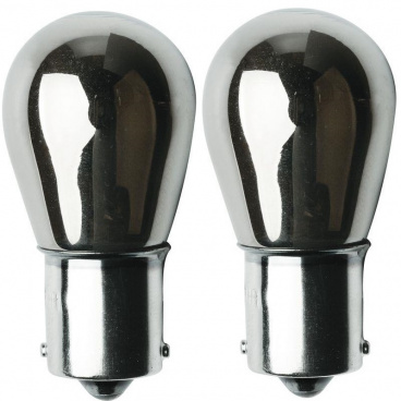 Sada žárovek BaU15S 12V 21W  symetrická chrom oranžové 2 ks