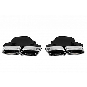 Koncovka tlumiče 285x80mm vstup 160x100mm Mercedes W212 Leštěná Sada