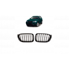 Mřížka BMW X3 F25 X4 F26 Facelift dvojité žebrování Lesklá černá