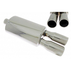 Koncový tlumič TurboWorks 2x76mm vstup 63,5mm